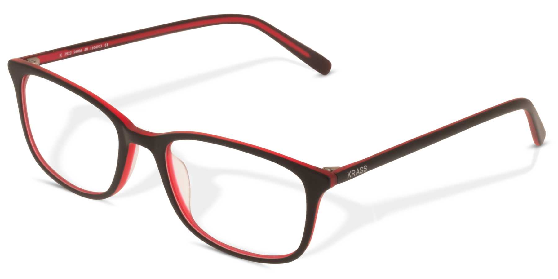 brille schwarz rot