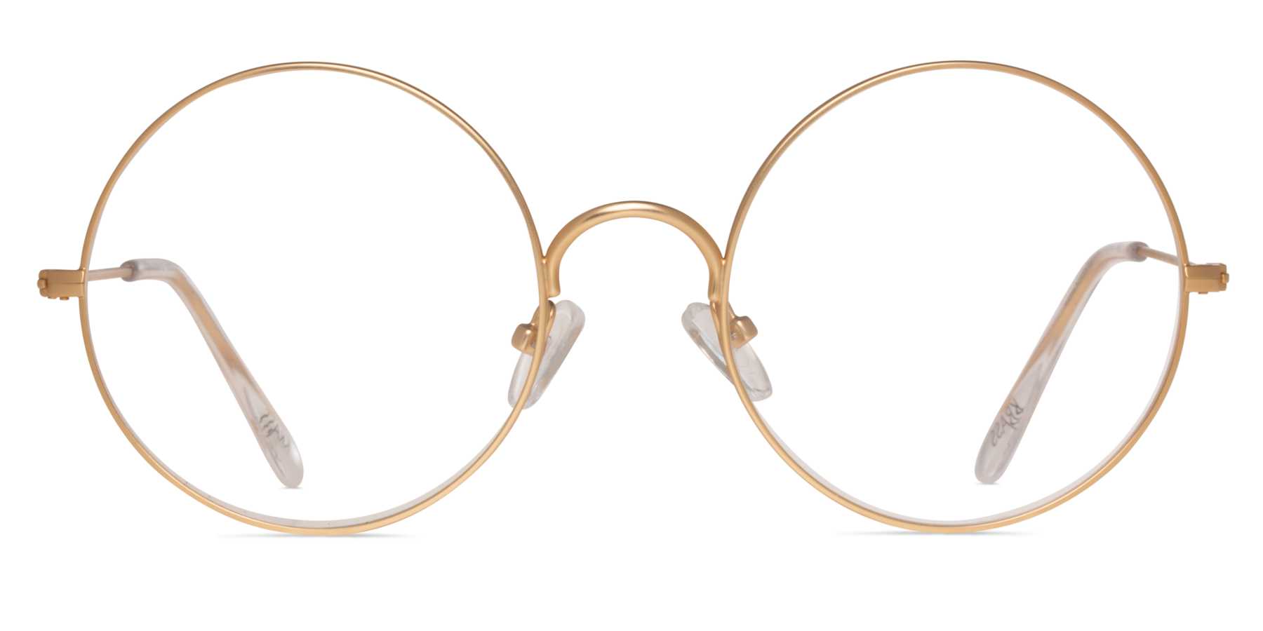 Goldene runde brille damen
